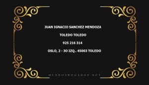 abogado Juan Ignacio Sanchez Mendoza en la localidad de Toledo