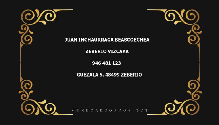 abogado Juan Inchaurraga Beascoechea en la localidad de Zeberio