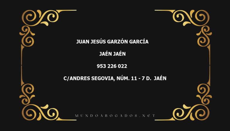 abogado Juan Jesús Garzón García en la localidad de Jaén