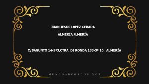 abogado Juan Jesús López Cebada en la localidad de Almería