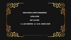 abogado Juan Jesus Lopez Fernandez en la localidad de Leon