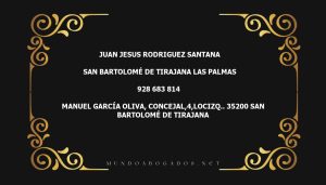 abogado Juan Jesus Rodriguez Santana en la localidad de San Bartolomé de Tirajana