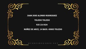 abogado Juan Jose Alonso Rodriguez en la localidad de Toledo