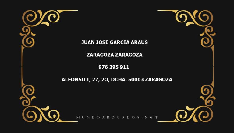 abogado Juan Jose Garcia Araus en la localidad de Zaragoza