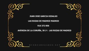 abogado Juan Jose Garcia Hidalgo en la localidad de Las Rozas de Madrid