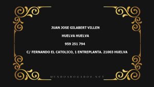 abogado Juan Jose Gilabert Villen en la localidad de Huelva