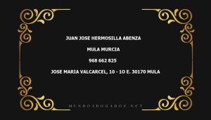 abogado Juan Jose Hermosilla Abenza en la localidad de Mula