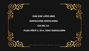 abogado Juan Jose Lopez Abad en la localidad de Guadalajara