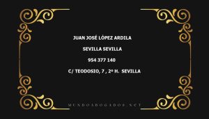 abogado Juan José López Ardila en la localidad de Sevilla