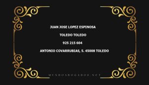 abogado Juan Jose Lopez Espinosa en la localidad de Toledo