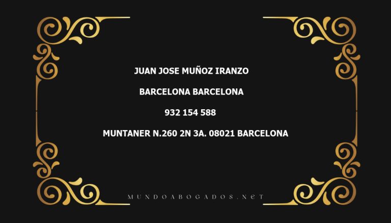 abogado Juan Jose Muñoz Iranzo en la localidad de Barcelona