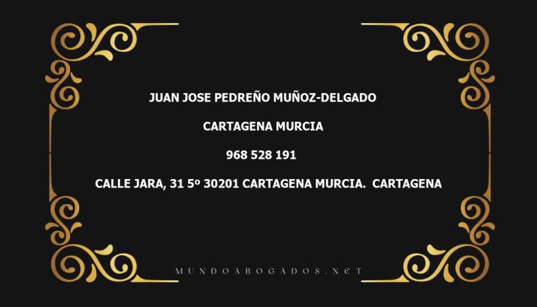 abogado Juan Jose Pedreño Muñoz-Delgado en la localidad de Cartagena