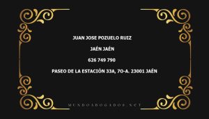 abogado Juan Jose Pozuelo Ruiz en la localidad de Jaén