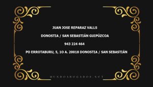 abogado Juan Jose Reparaz Valls en la localidad de Donostia / San Sebastián