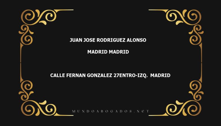 abogado Juan Jose Rodriguez Alonso en la localidad de Madrid