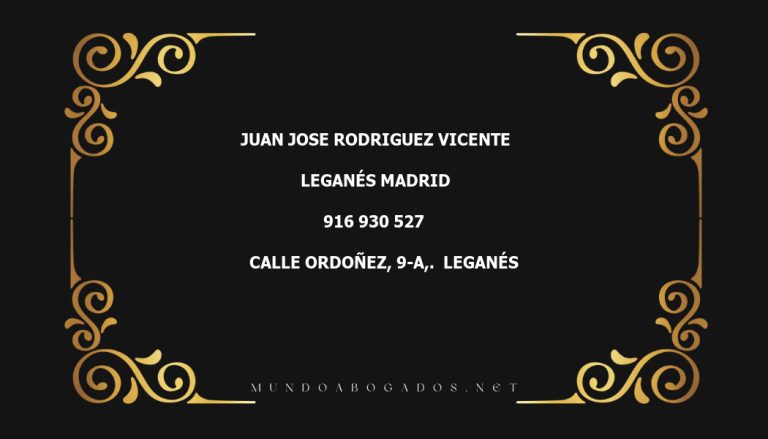 abogado Juan Jose Rodriguez Vicente en la localidad de Leganés