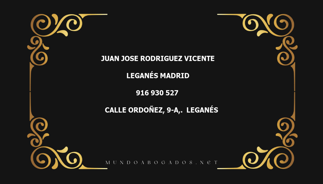 abogado Juan Jose Rodriguez Vicente en la localidad de Leganés