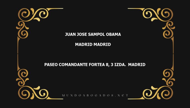 abogado Juan Jose Sampol Obama en la localidad de Madrid