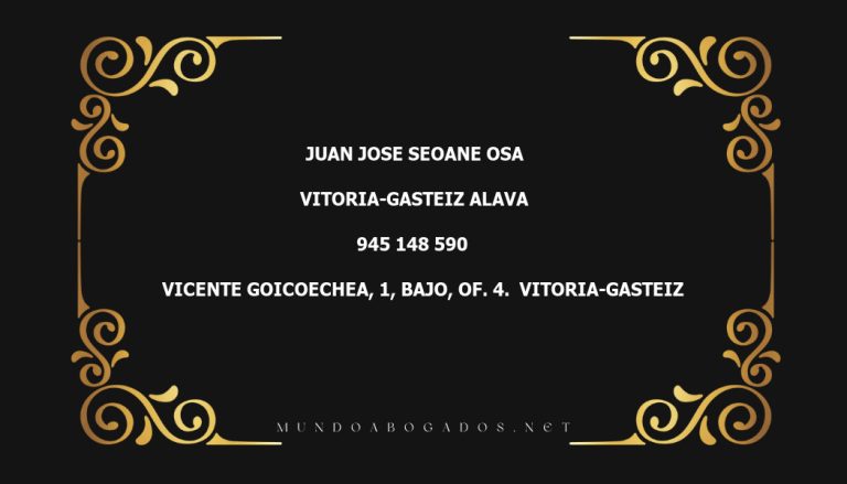 abogado Juan Jose Seoane Osa en la localidad de Vitoria-Gasteiz