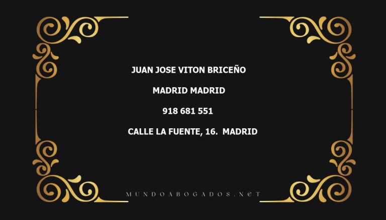 abogado Juan Jose Viton Briceño en la localidad de Madrid