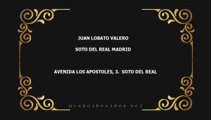 abogado Juan Lobato Valero en la localidad de Soto del Real