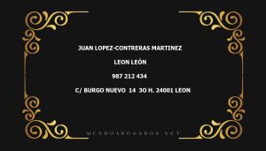 abogado Juan Lopez-Contreras Martinez en la localidad de Leon