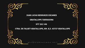 abogado Juan Lucas Berruezo Escanes en la localidad de Gratallops