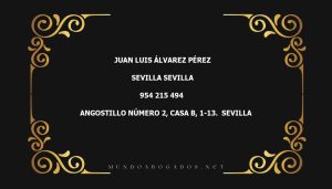 abogado Juan Luis Álvarez Pérez en la localidad de Sevilla