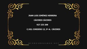 abogado Juan Luis Jiménez Herrera en la localidad de Cáceres