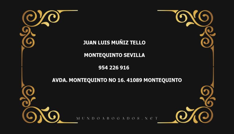 abogado Juan Luis Muñiz Tello en la localidad de Montequinto