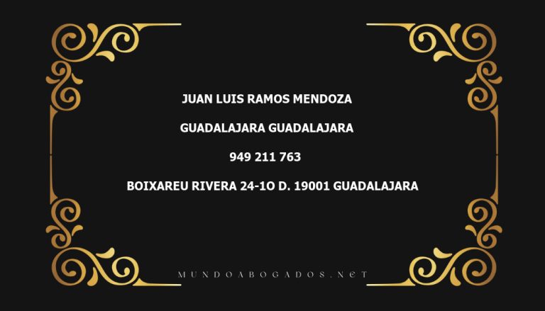 abogado Juan Luis Ramos Mendoza en la localidad de Guadalajara