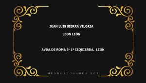 abogado Juan Luis Sierra Viloria en la localidad de Leon