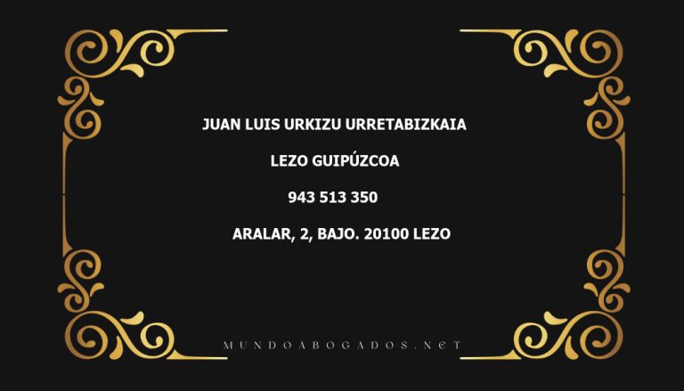 abogado Juan Luis Urkizu Urretabizkaia en la localidad de Lezo