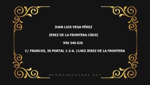 abogado Juan Luis Vega Pérez en la localidad de Jerez de la Frontera