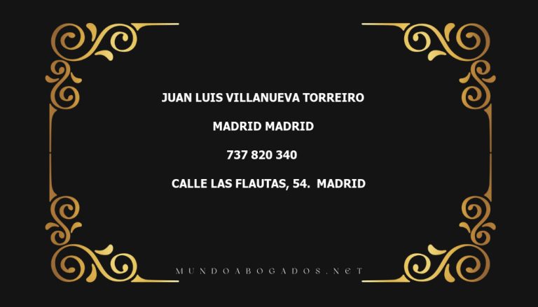 abogado Juan Luis Villanueva Torreiro en la localidad de Madrid