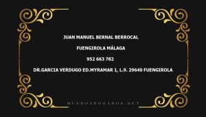 abogado Juan Manuel Bernal Berrocal en la localidad de Fuengirola