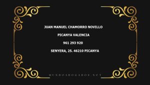 abogado Juan Manuel Chamorro Novillo en la localidad de Picanya