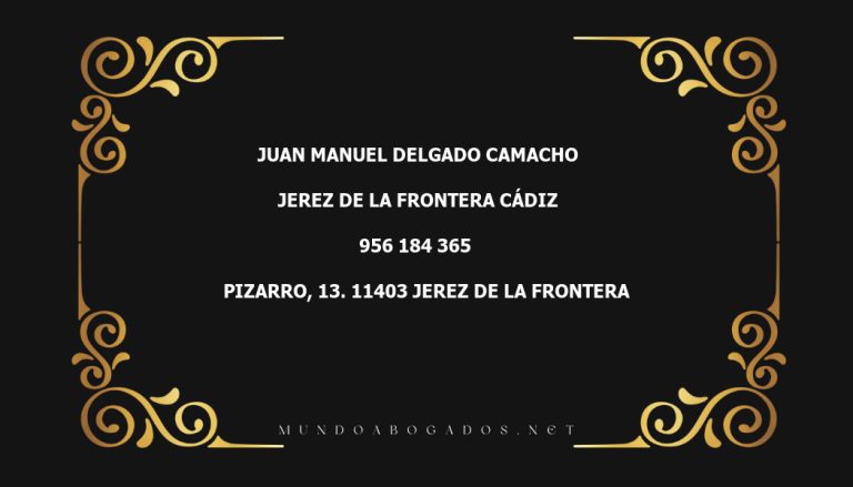 abogado Juan Manuel Delgado Camacho en la localidad de Jerez de la Frontera