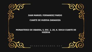 abogado Juan Manuel Fernandez Pardo en la localidad de Cuarte de Huerva