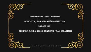 abogado Juan Manuel Ginzo Santiso en la localidad de Donostia / San Sebastián