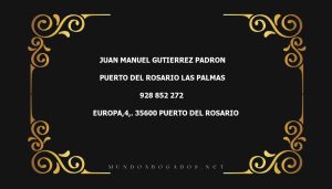 abogado Juan Manuel Gutierrez Padron en la localidad de Puerto del Rosario