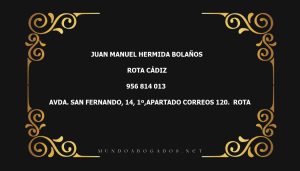 abogado Juan Manuel Hermida Bolaños en la localidad de Rota