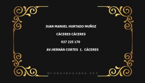 abogado Juan Manuel Hurtado Muñoz en la localidad de Cáceres