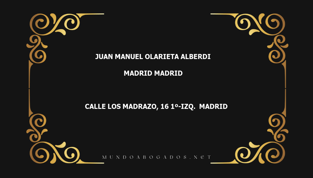 abogado Juan Manuel Olarieta Alberdi en la localidad de Madrid