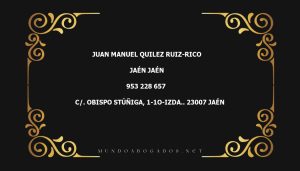 abogado Juan Manuel Quilez Ruiz-Rico en la localidad de Jaén