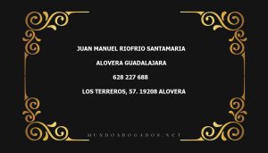 abogado Juan Manuel Riofrio Santamaria en la localidad de Alovera