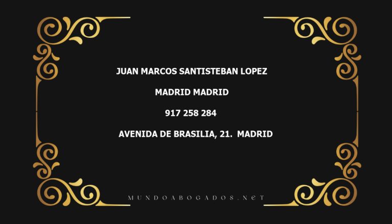 abogado Juan Marcos Santisteban Lopez en la localidad de Madrid