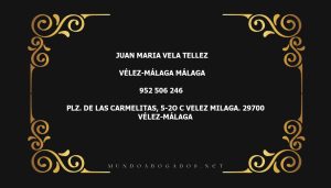 abogado Juan Maria Vela Tellez en la localidad de Vélez-Málaga