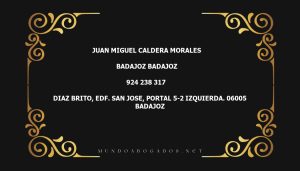 abogado Juan Miguel Caldera Morales en la localidad de Badajoz