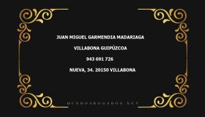 abogado Juan Miguel Garmendia Madariaga en la localidad de Villabona